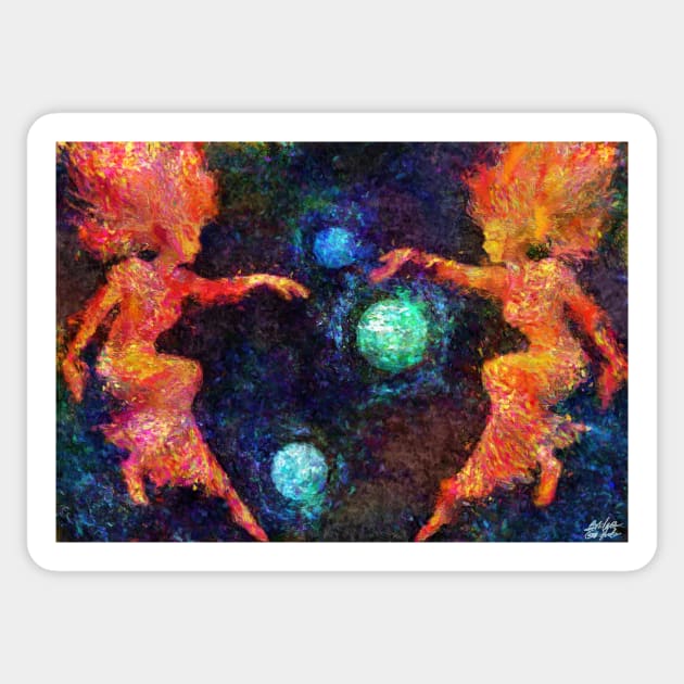 Phantasy Star II Title Screen Impressionist Painting Sticker by BonBonBunny